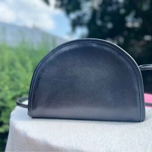 Coach Vintage Half Moon Leather Crossbody Black